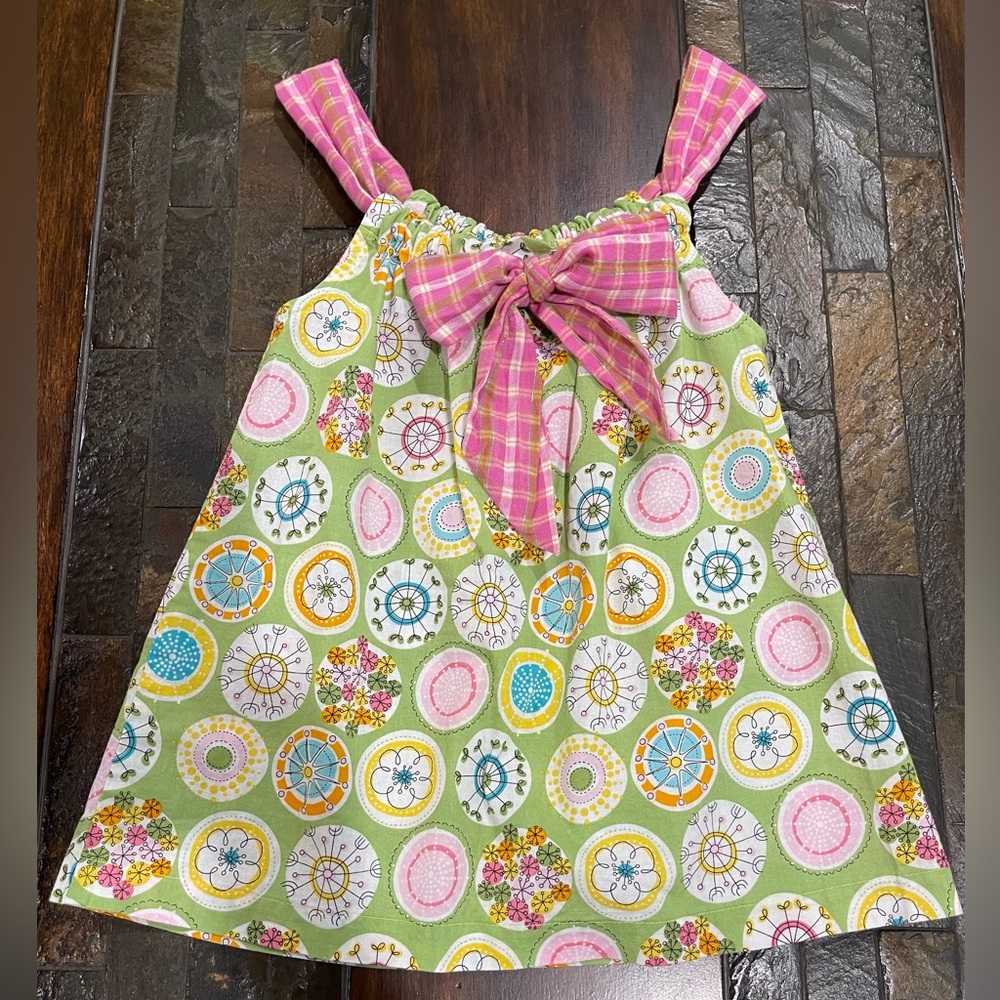 Mis Tee V-Us Floral Plaid Bow Sundress